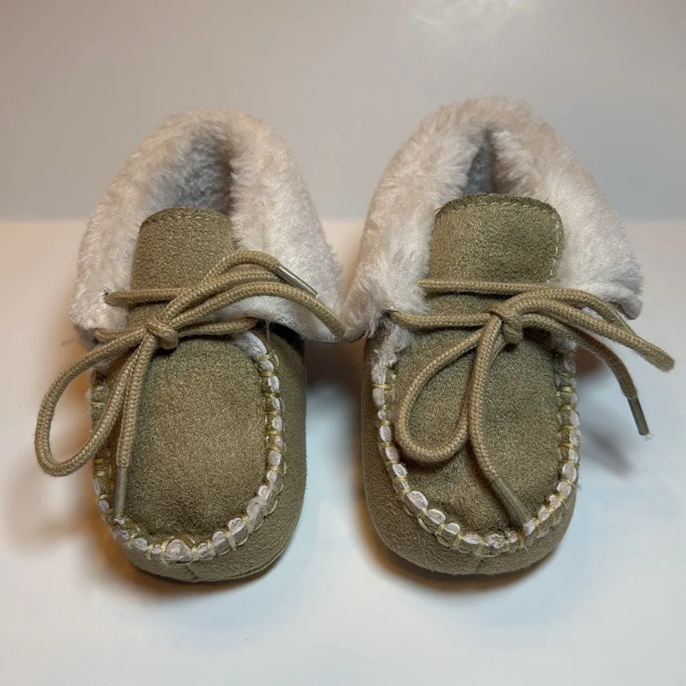 PatPat Baby Moccasin Booties Slippers Infant Child 6-9 Mos